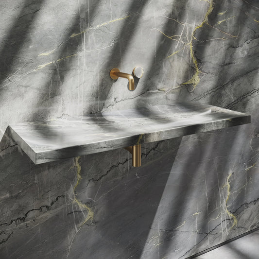 Levitare Amazon Blue Marble Ultra Thin Wall Mounted Basin 1000mm