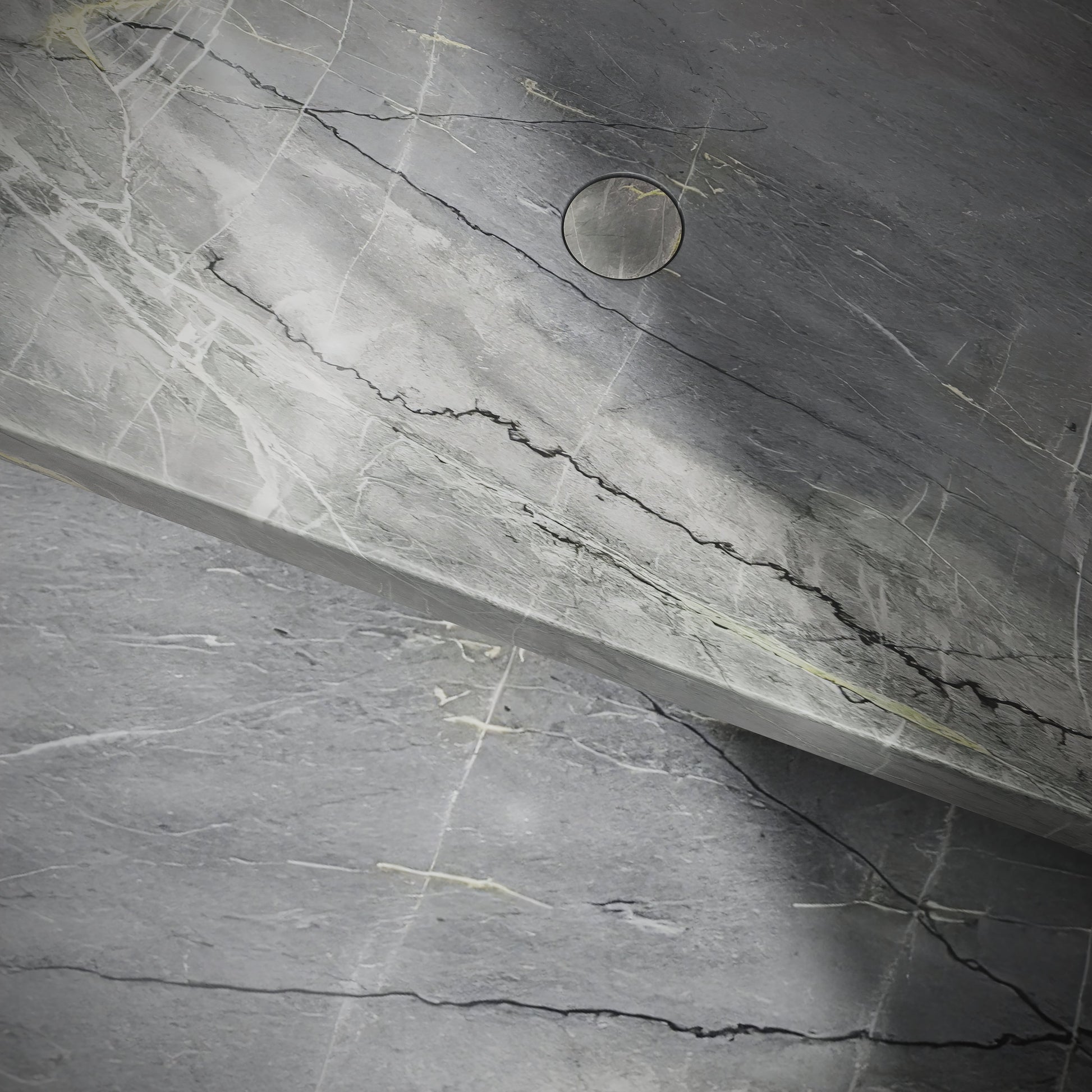 Levitare Amazon Blue Marble Ultra Thin Wall Mounted Basin 1000mm