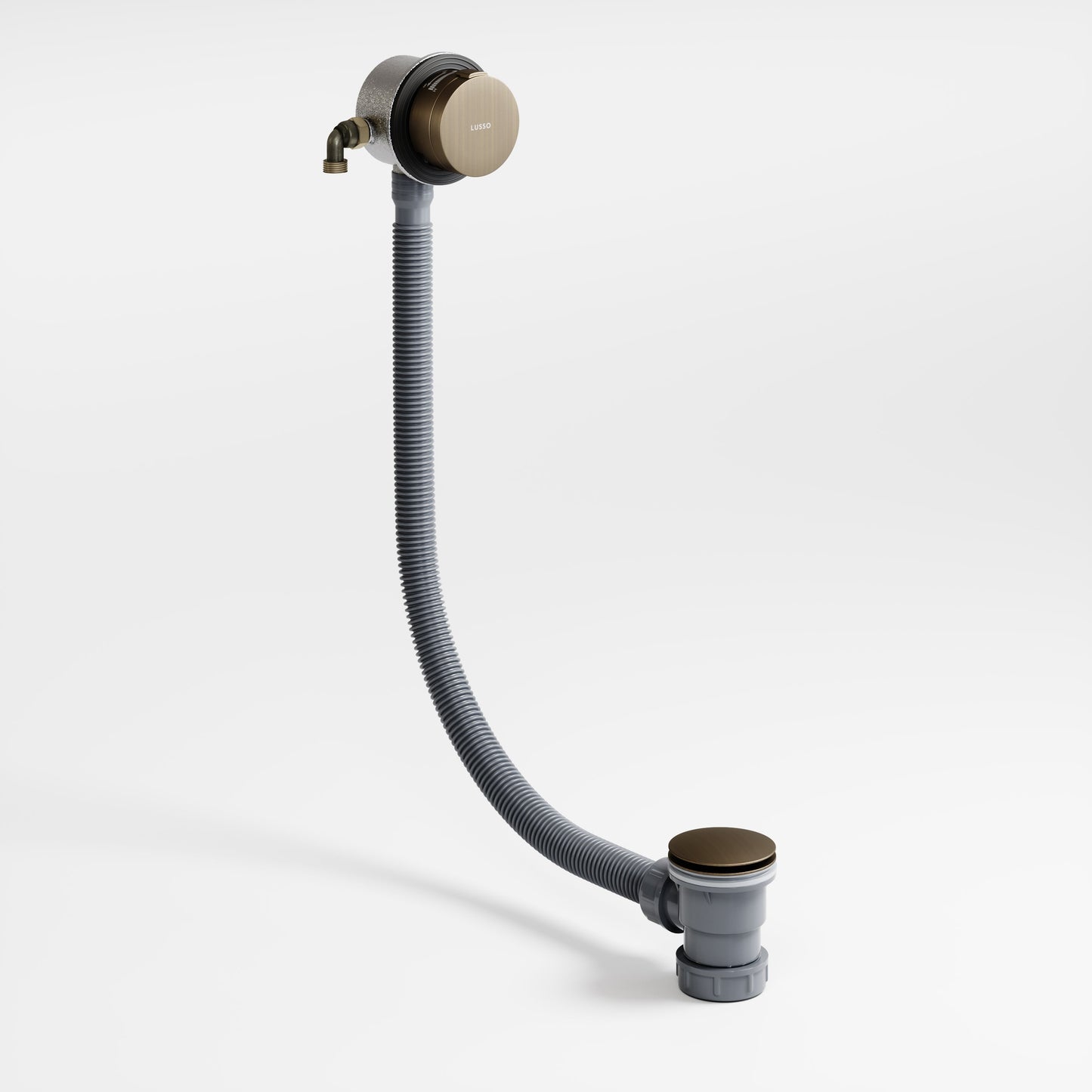 Aquaflow Brushed Bronze Overflow Bath Filler Tap with Overflow & Waste