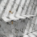 Levitare Arabescato Marble Ultra Thin Wall Mounted Basin 1200mm (Offset Waste)