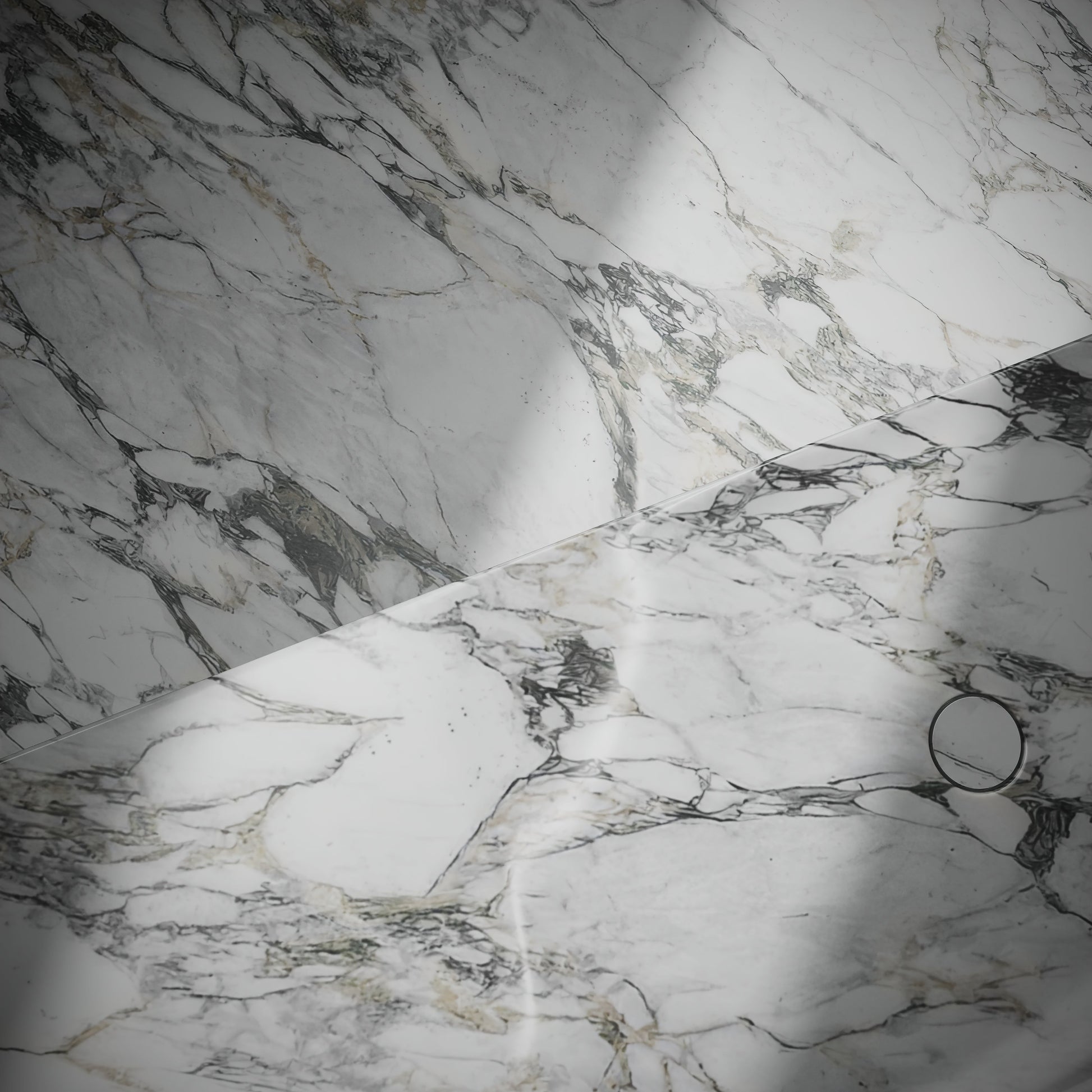 Levitare Arabescato Marble Ultra Thin Wall Mounted Basin 1200mm (Offset Waste)