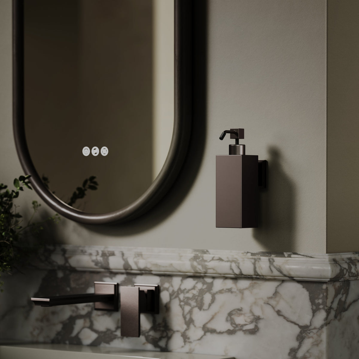 Baroque Deep Bronze Wall Mounted Soap Dispenser