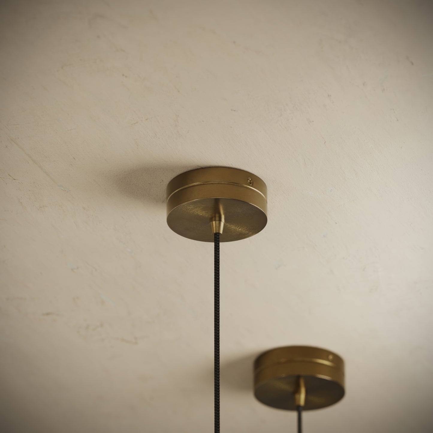 Luminosa Alabaster LED Pendant Light Burnished Brass 400mm