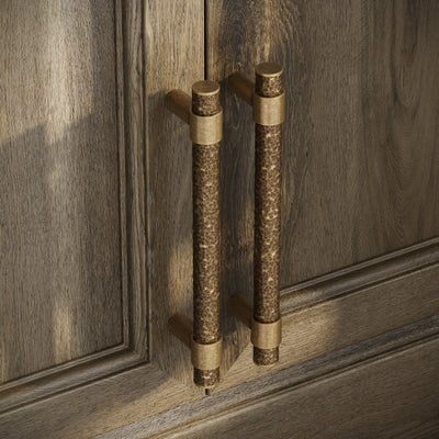Chester Aged Bronze Hammered Pull Bar Handle 250mm