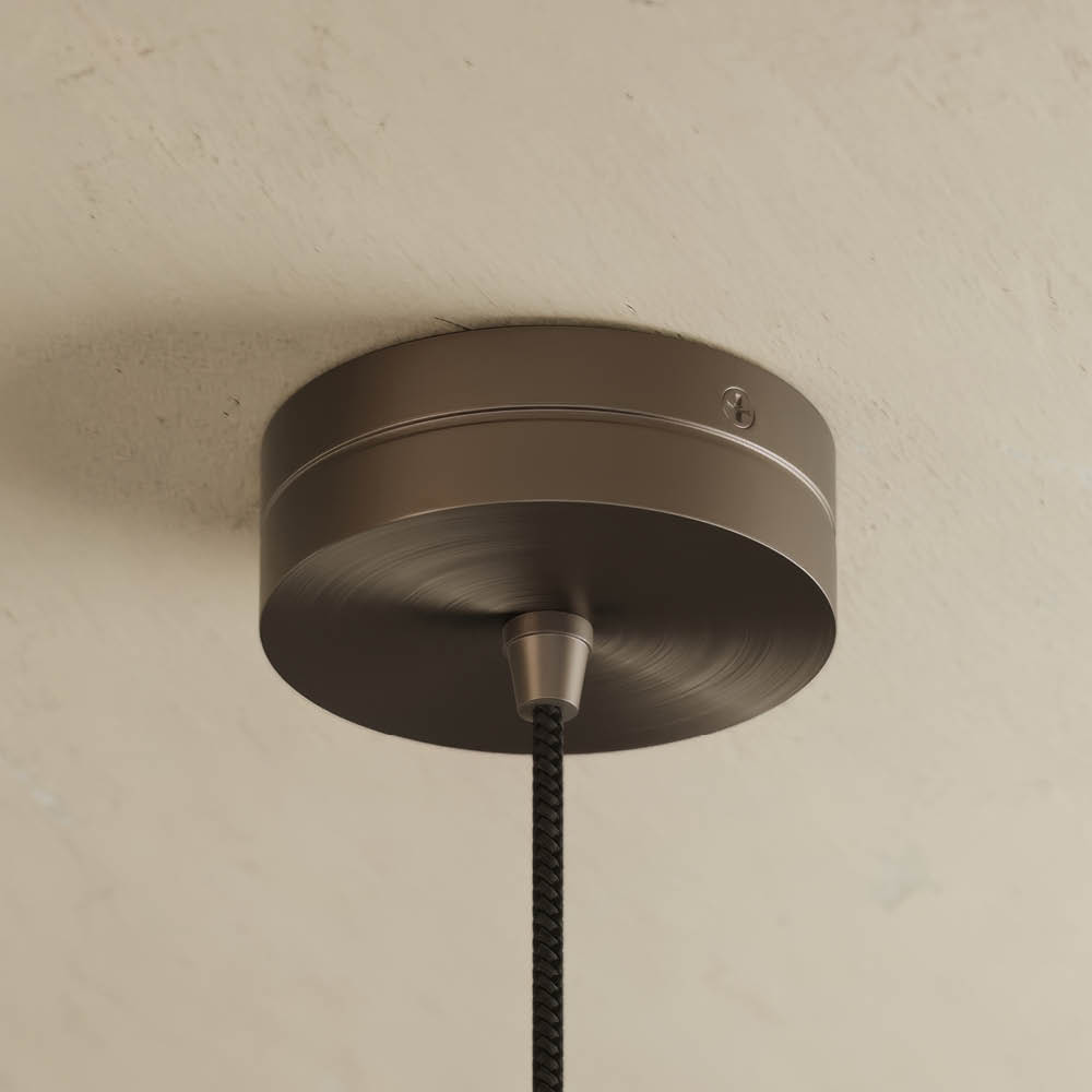 Lucente Alabaster LED Pendant Light Deep Bronze 1000mm