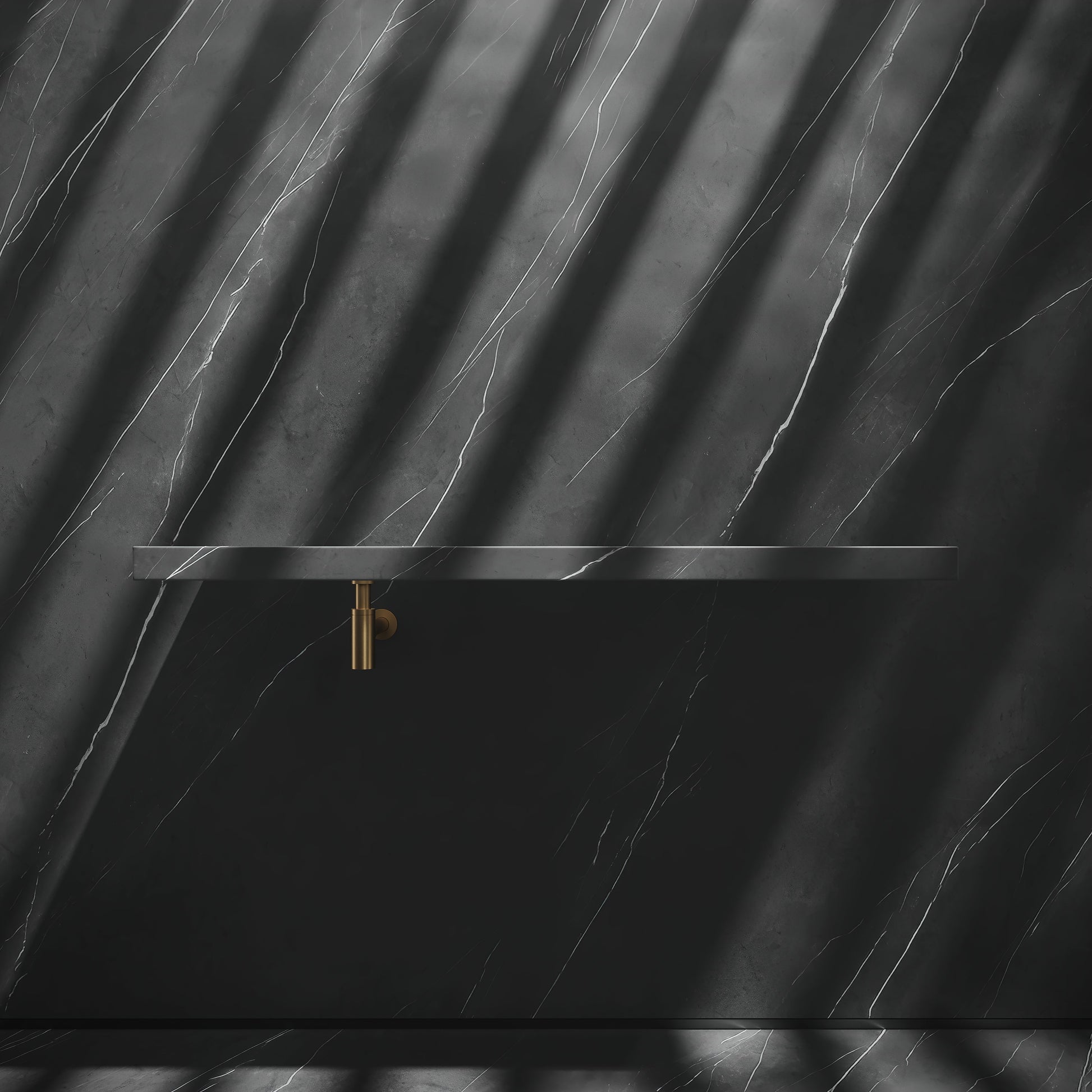 Levitare Pietra Grey Marble Ultra Thin Wall Mounted Basin 1200mm (Offset Waste)