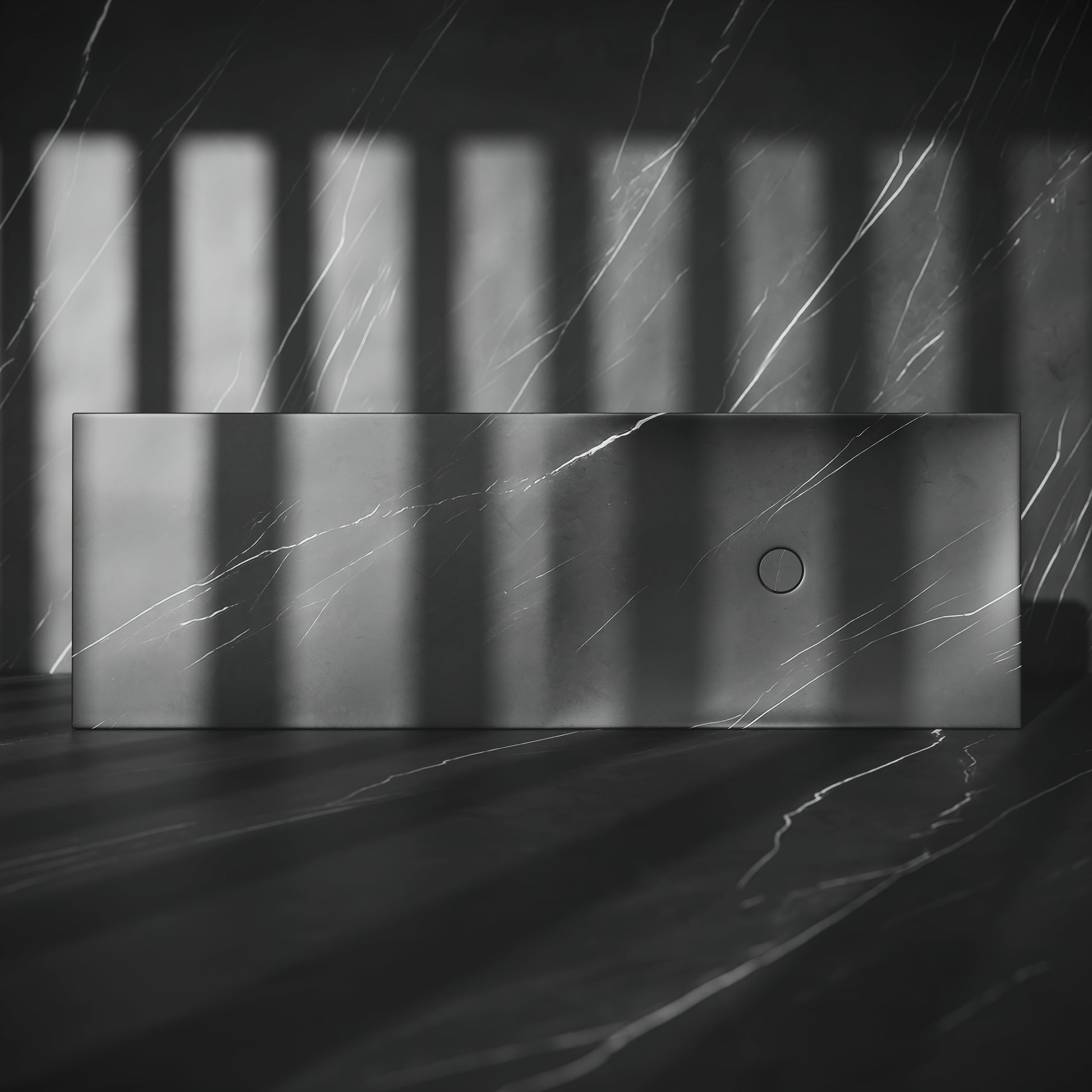 Levitare Pietra Grey Marble Ultra Thin Wall Mounted Basin 1200mm (Offset Waste)