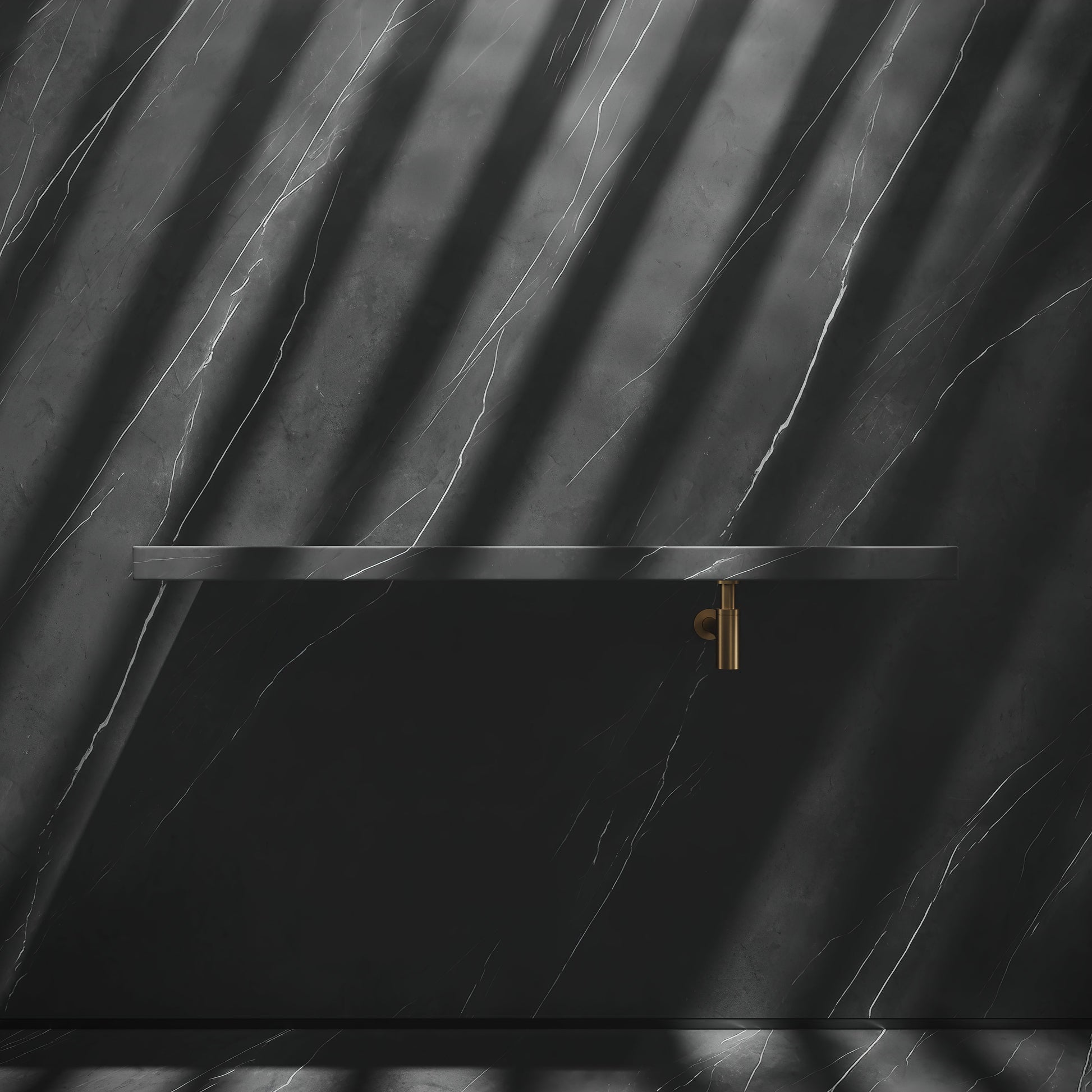 Levitare Pietra Grey Marble Ultra Thin Wall Mounted Basin 1200mm (Offset Waste)