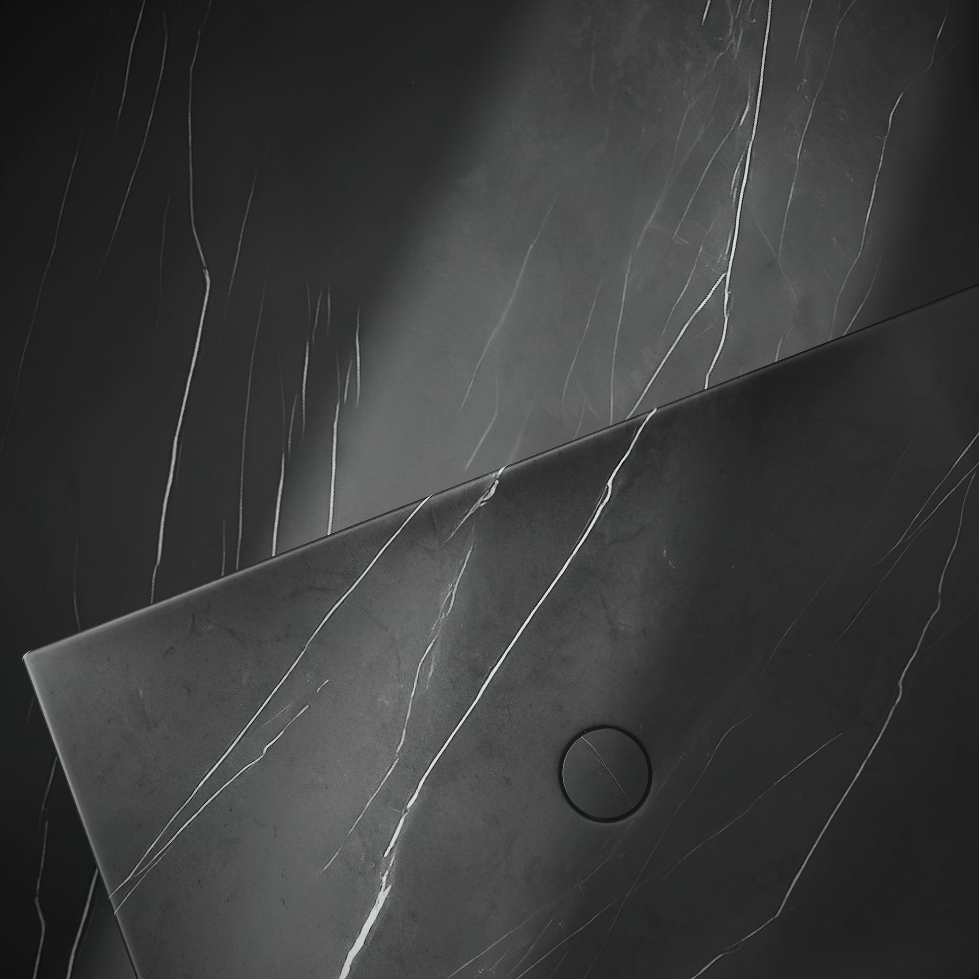 Levitare Pietra Grey Marble Ultra Thin Wall Mounted Basin 1200mm (Offset Waste)