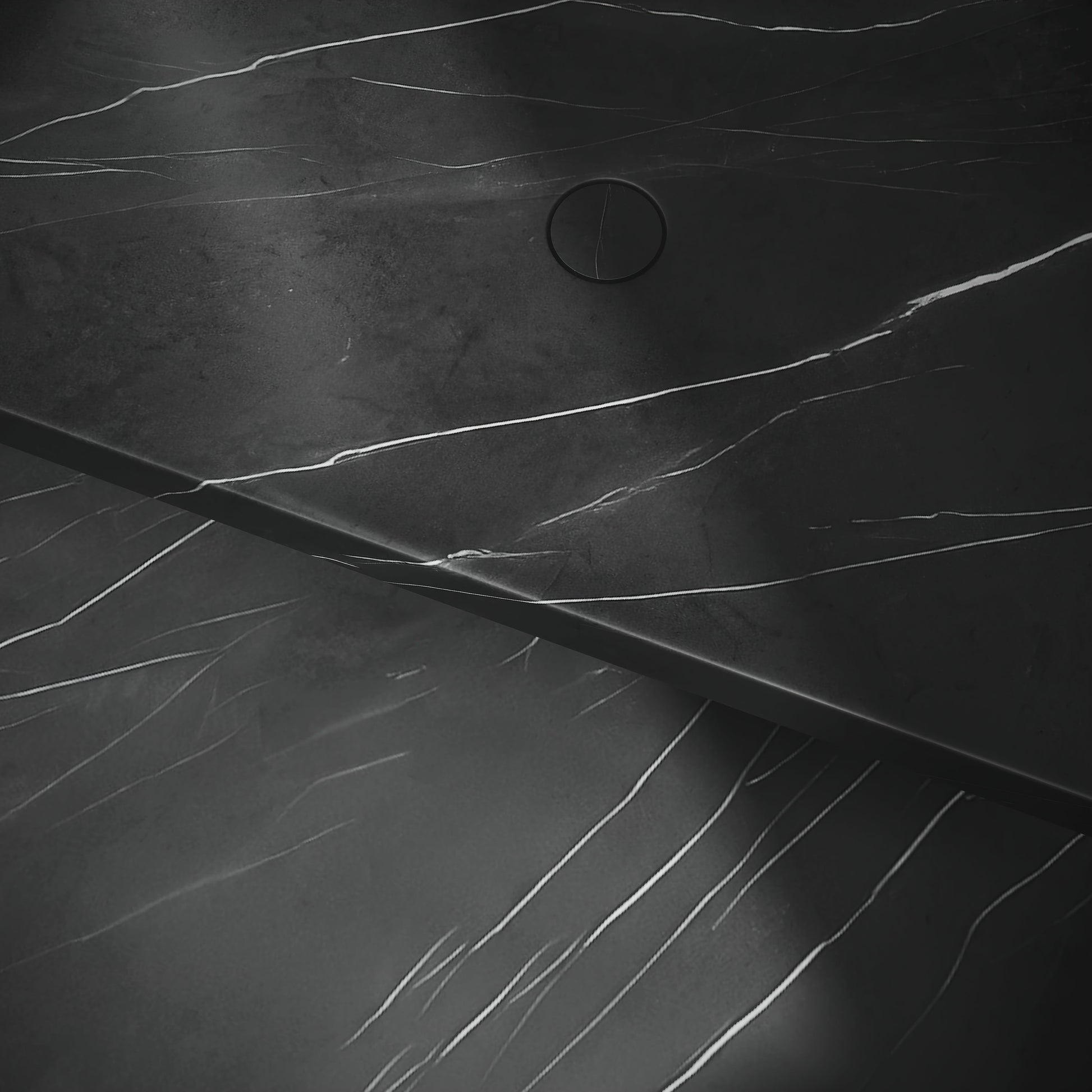 Levitare Pietra Grey Marble Ultra Thin Wall Mounted Basin 1200mm (Offset Waste)