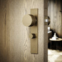 Grosvenor Aged Bronze Hammered Bathroom WC Knob & Plate Thumbturn Set