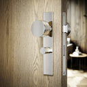 Grosvenor Polished Nickel Hammered Bathroom WC Knob & Plate Thumbturn Set