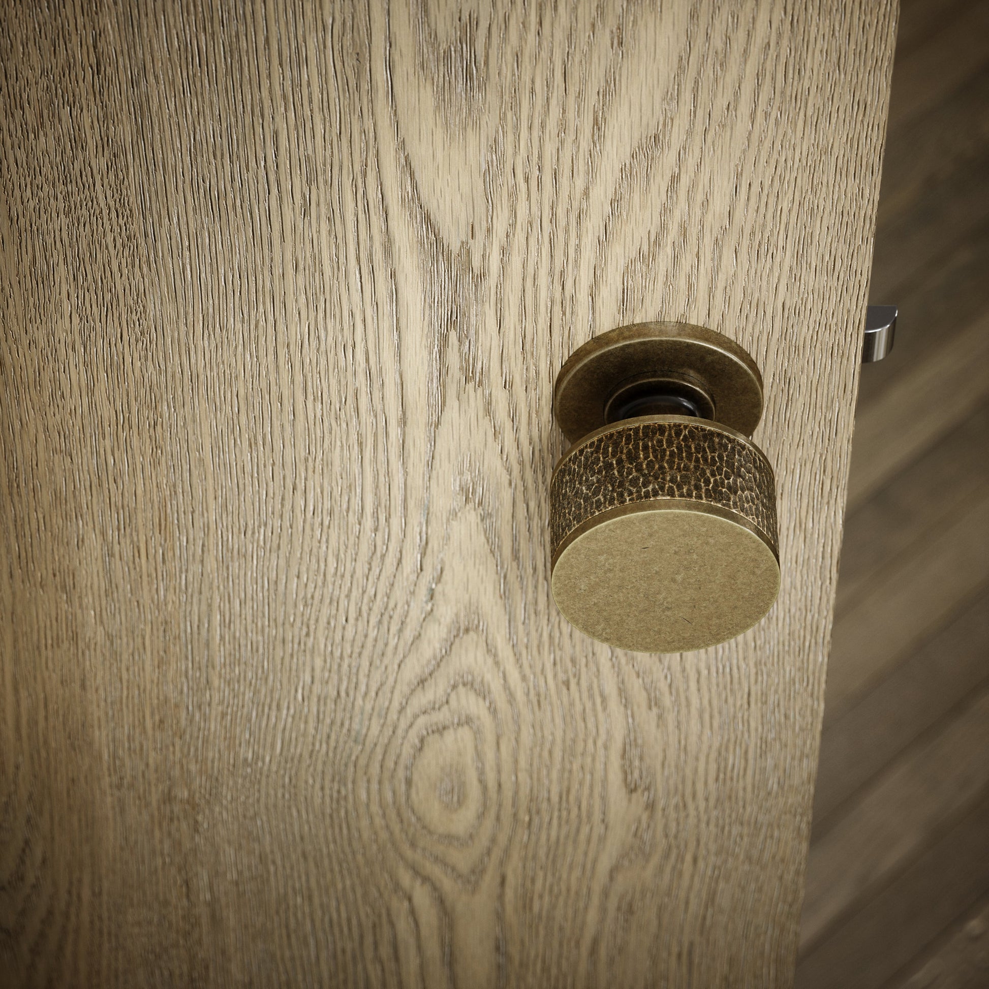 Grosvenor Aged Bronze Hammered Mortice Door Knobs