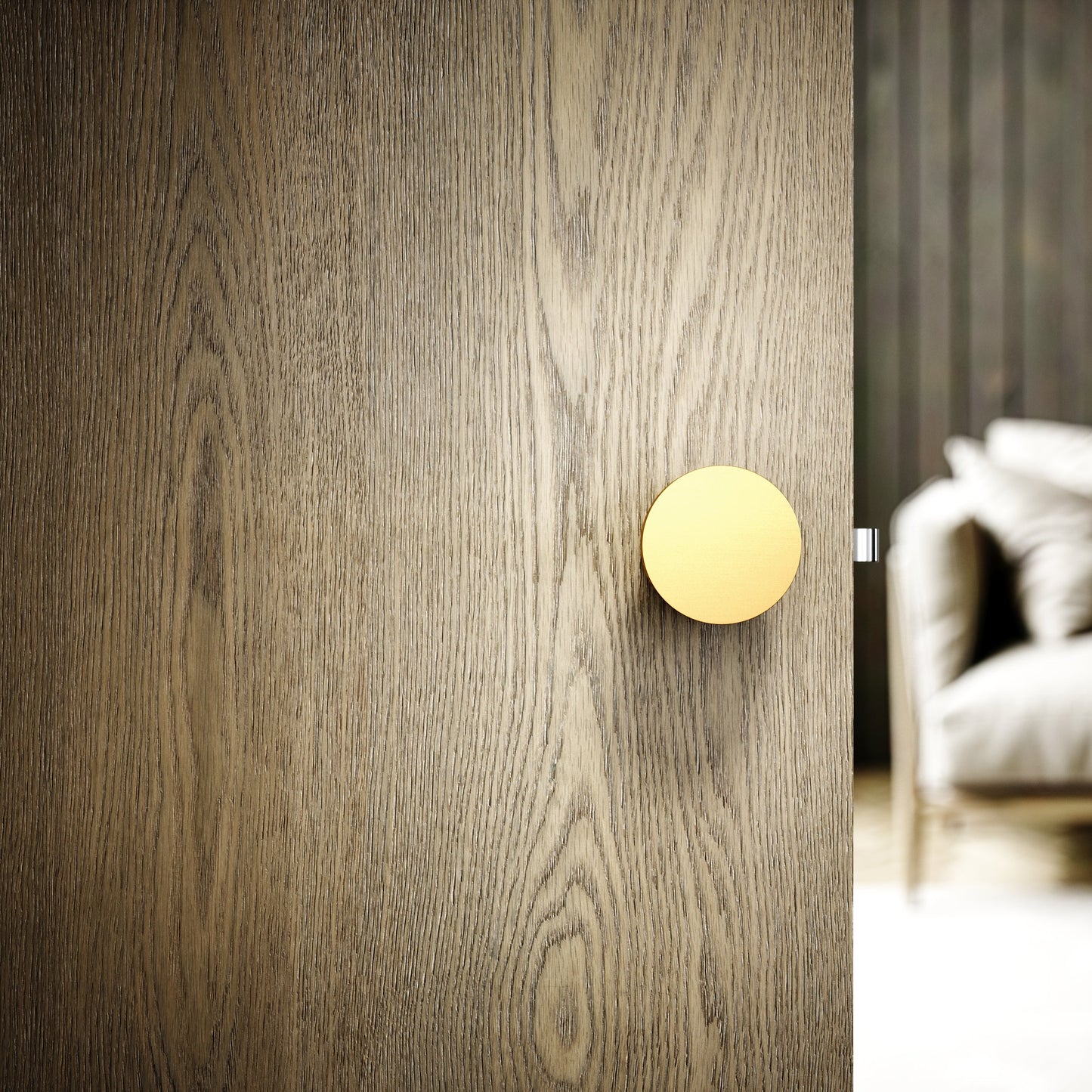 Grosvenor Brushed Gold Hammered Mortice Door Knobs