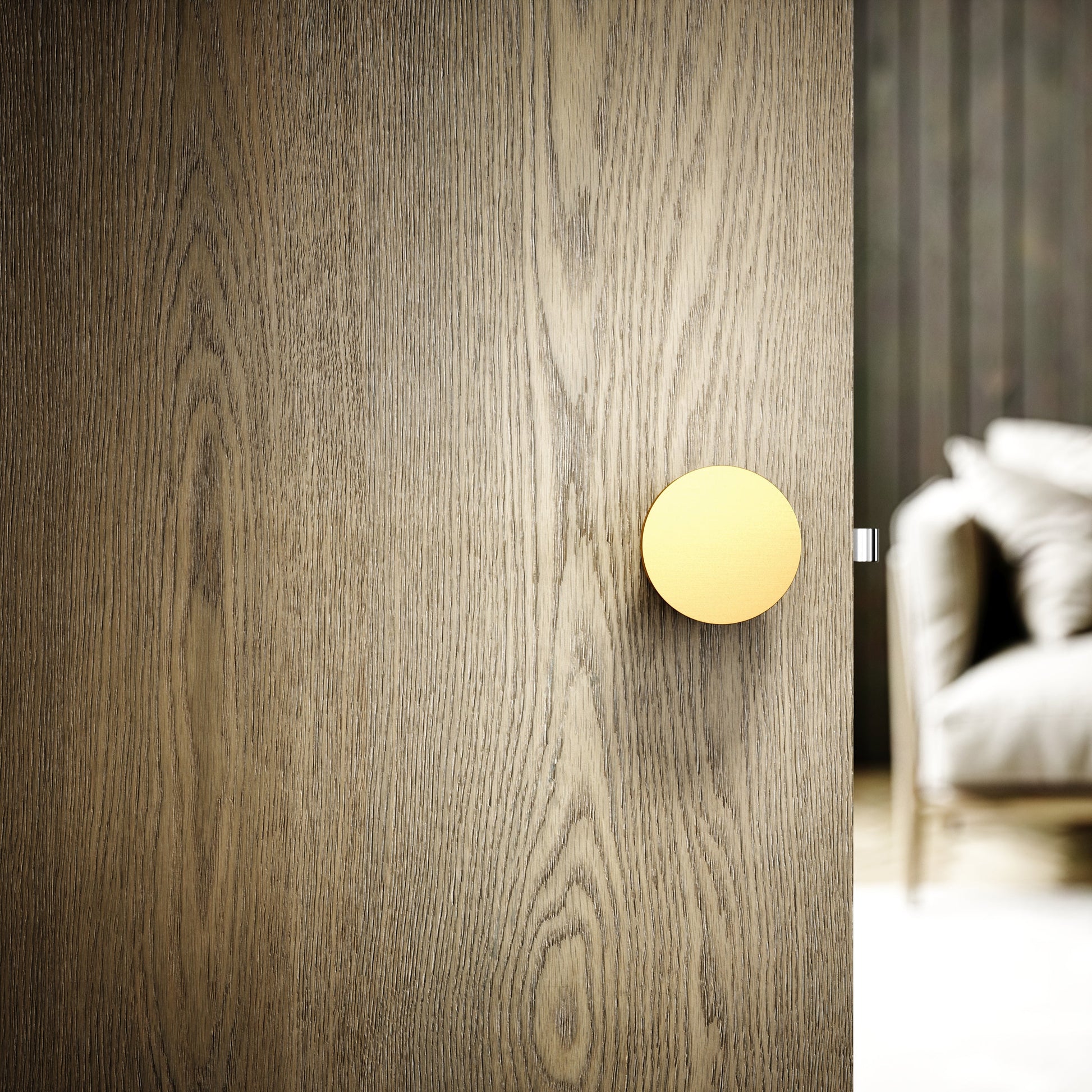 Grosvenor Brushed Gold Hammered Mortice Door Knobs