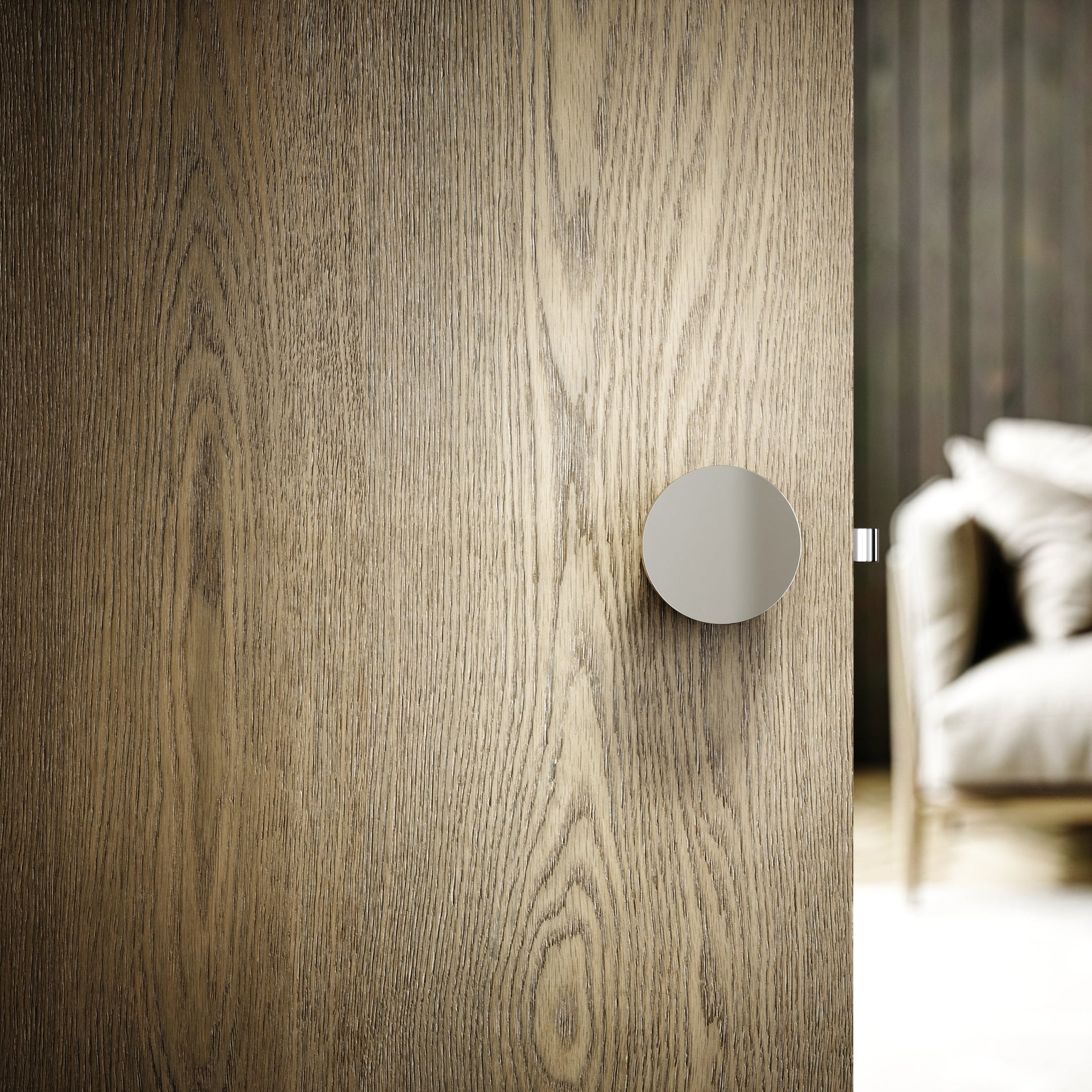 Grosvenor Polished Nickel Hammered Mortice Door Knobs