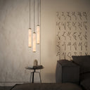 Luminosa Alabaster LED Pendant Light Burnished Brass 400mm