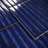 Linear Sapphire Glow Blue Glazed Porcelain Mosaic Tile Sample