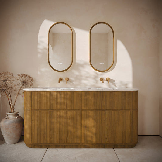 Cheval Honey Oak Floorstanding Vanity Unit with Basin 1800mm