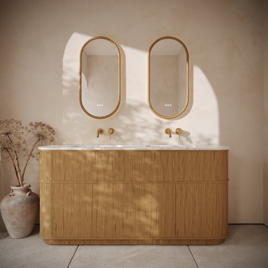 Cheval Natural Oak Floorstanding Vanity Unit with Basin 1800mm
