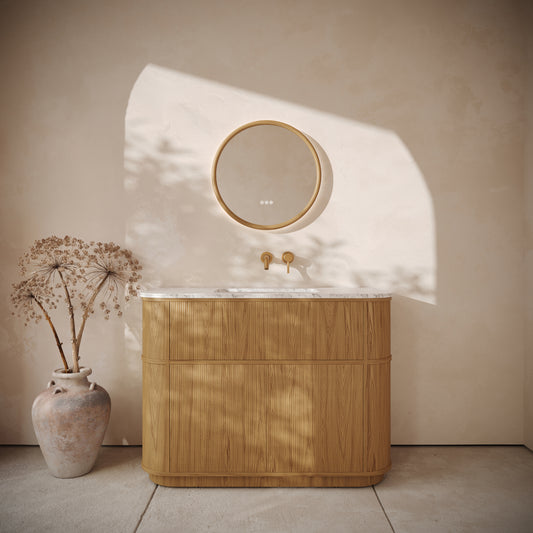 Cheval Natural Oak Floorstanding Vanity Unit with Basin 1200mm