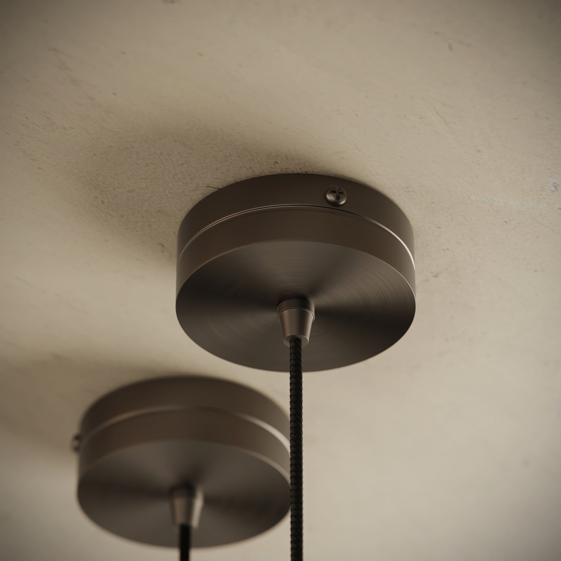 Luminosa Alabaster LED Pendant Light Deep Bronze 400mm