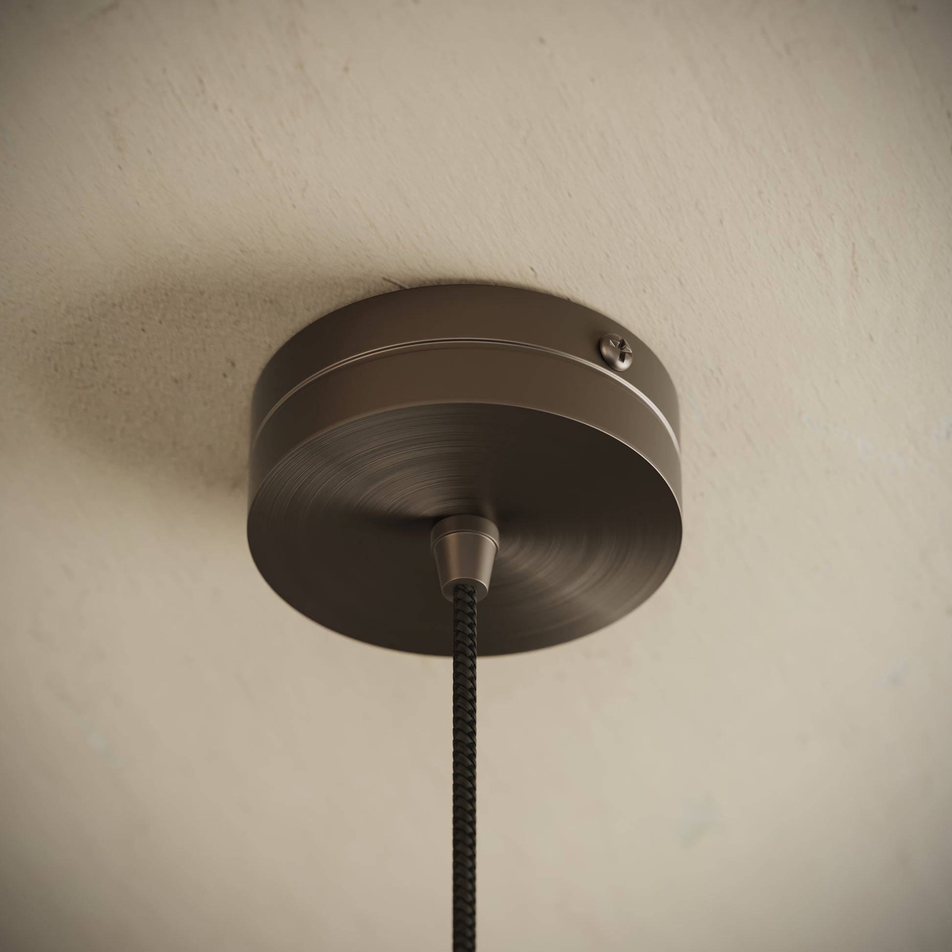 Luminosa Alabaster LED Pendant Light Deep Bronze 600mm