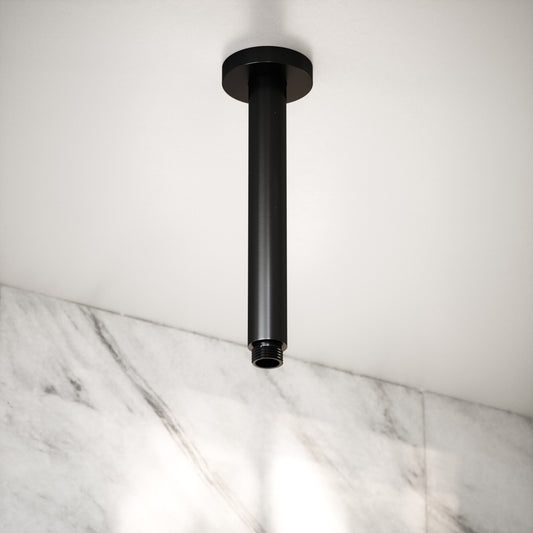 Gunmetal Ceiling Mount Shower Arm Black 200mm
