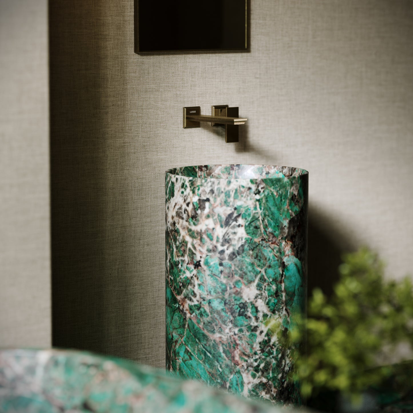 Designo Tiffany Marble Pedestal Basin 400mm