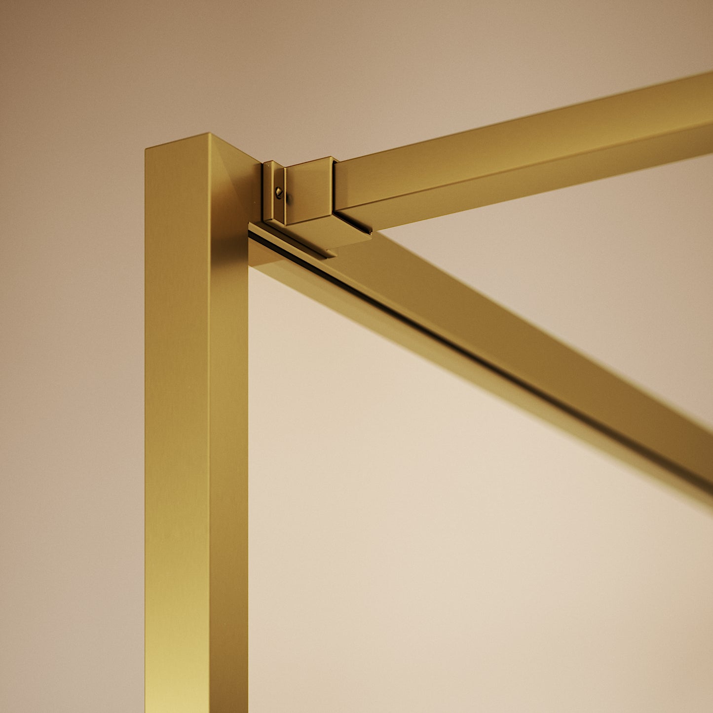 Designo Brushed Gold Shower Screen (All sizes)