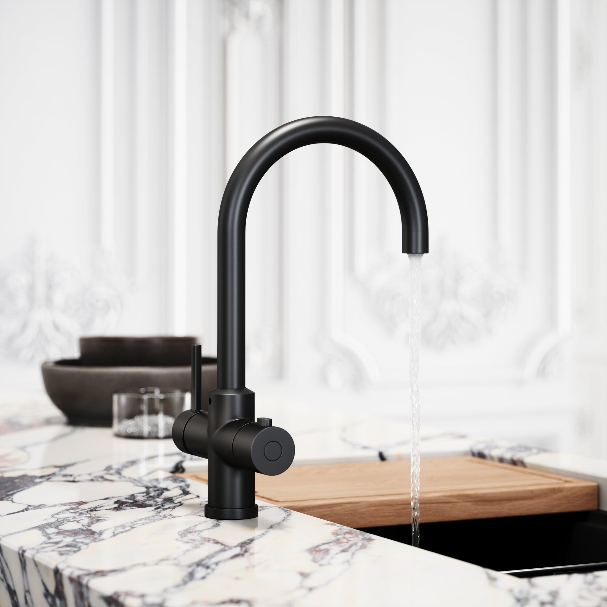 Filtrata Matte Black 4 in 1 Boiling Water Tap