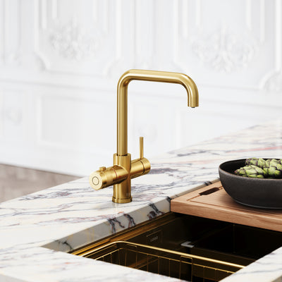 Filtrata 101 Brushed Gold 4 in 1 Boiling Water Kitchen Tap
