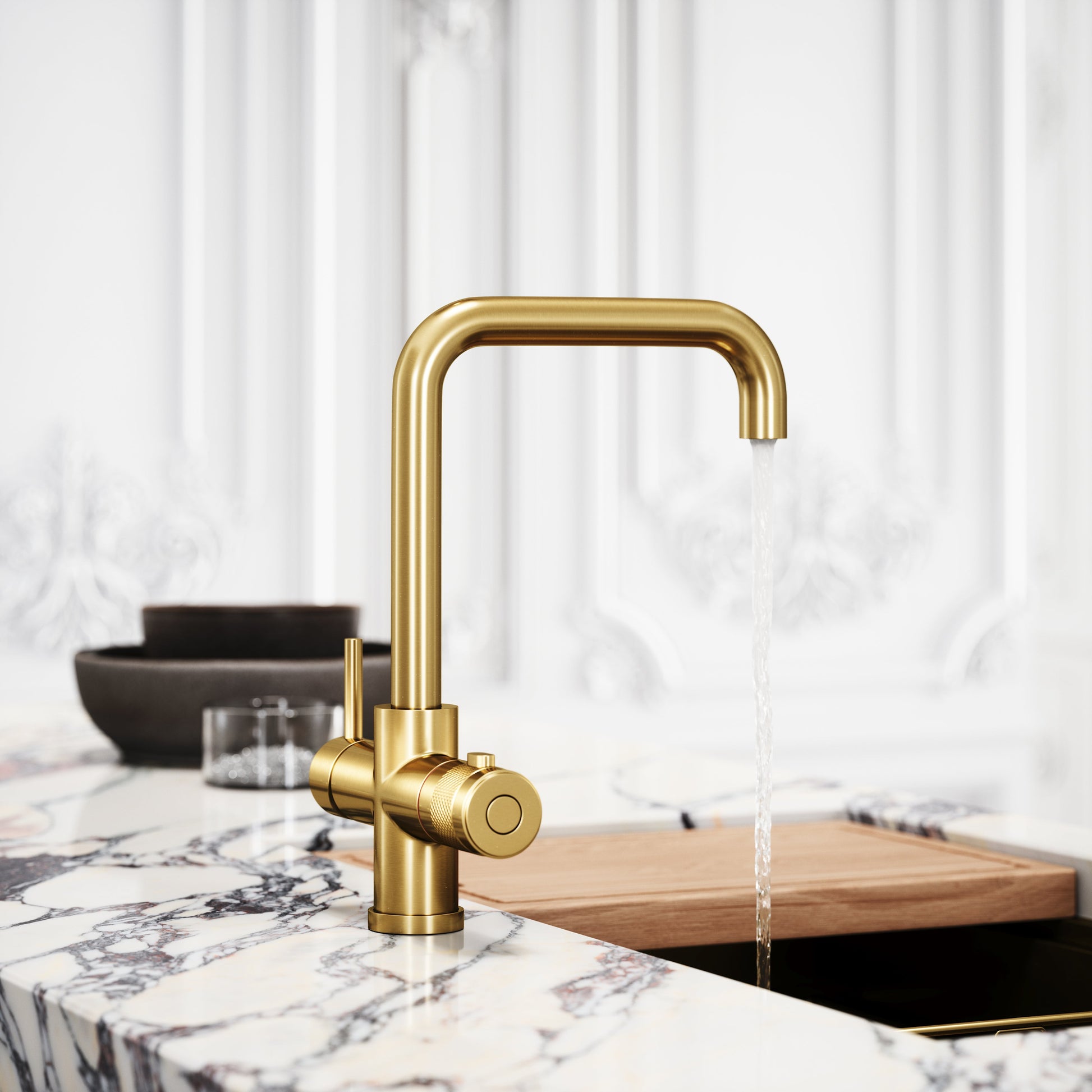 Filtrata 101 Brushed Gold 4 in 1 Boiling Water Kitchen Tap