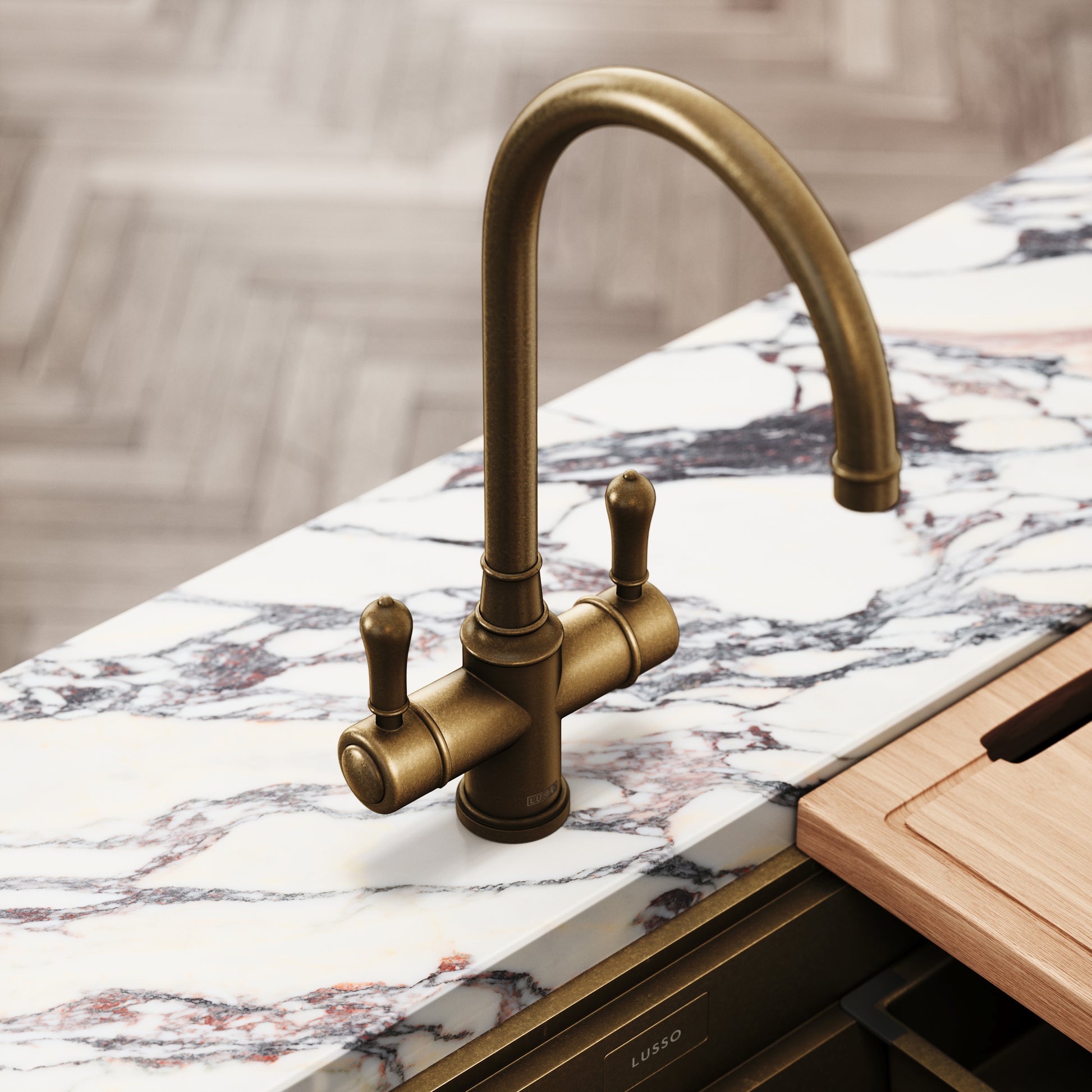 Filtrata Clarence Aged Bronze 4 in 1 Traditional Boiling Water Tap