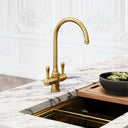 Filtrata Clarence Brushed Gold 4 in 1 Traditional Boiling Water Tap