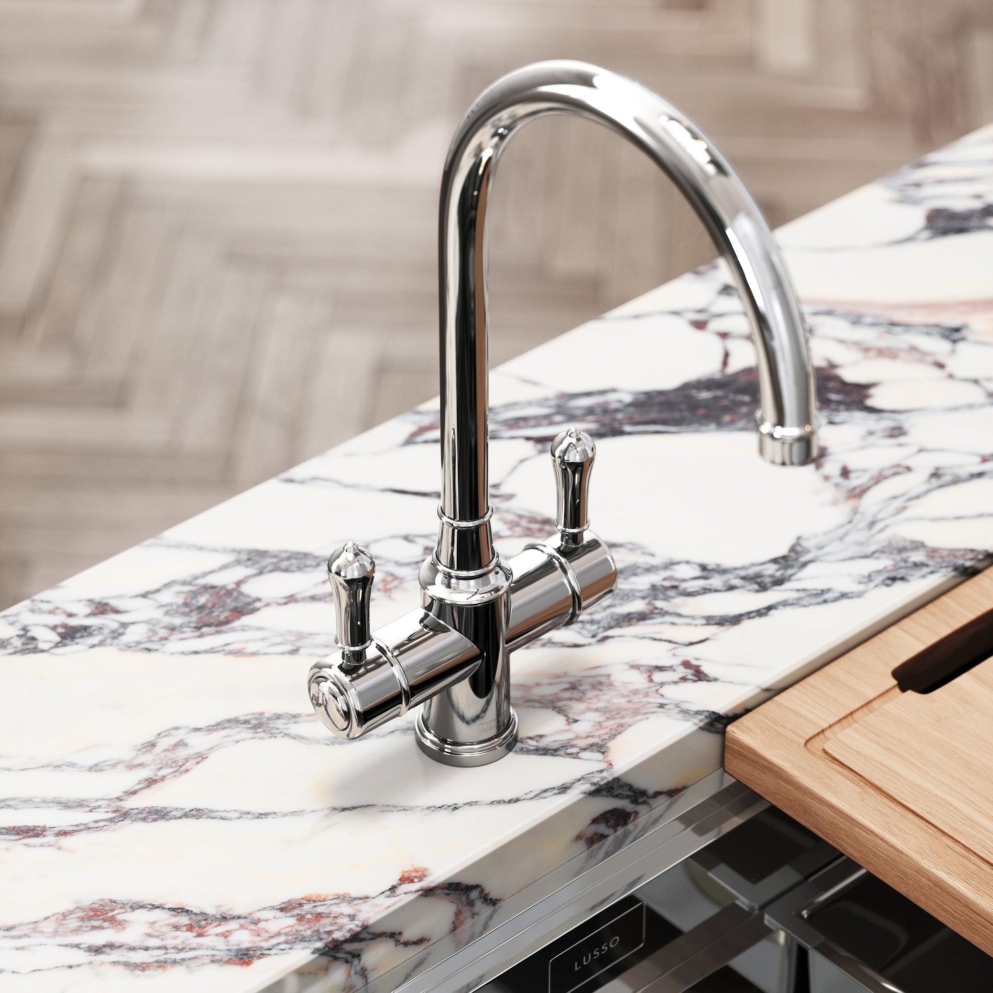 Filtrata Clarence Chrome 4 in 1 Traditional Boiling Water Tap