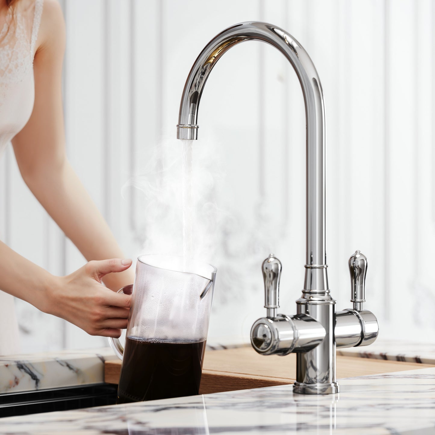 Filtrata Clarence Chrome 4 in 1 Traditional Boiling Water Tap