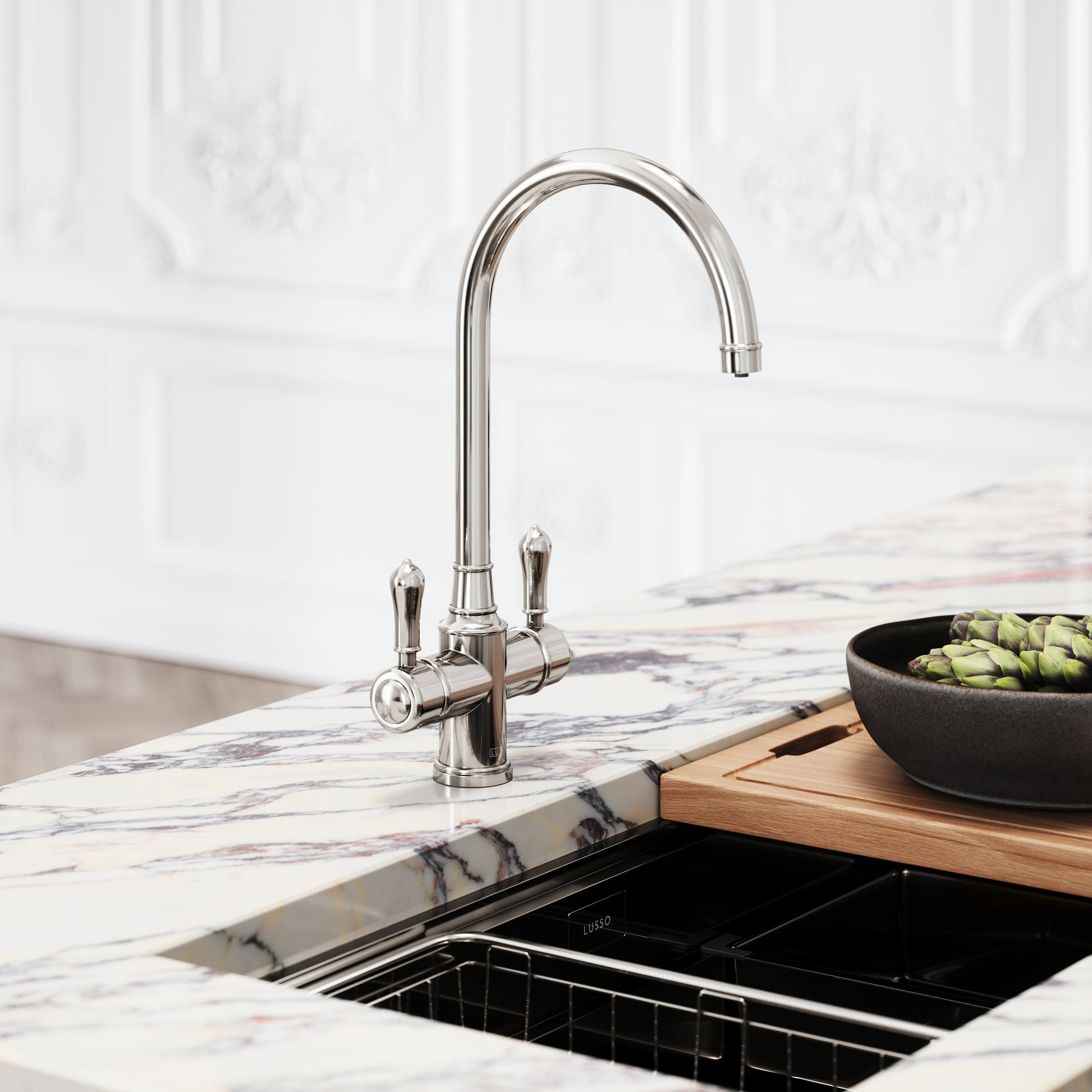 Filtrata Clarence Polished Nickel 4 in 1 Traditional Boiling Water Tap