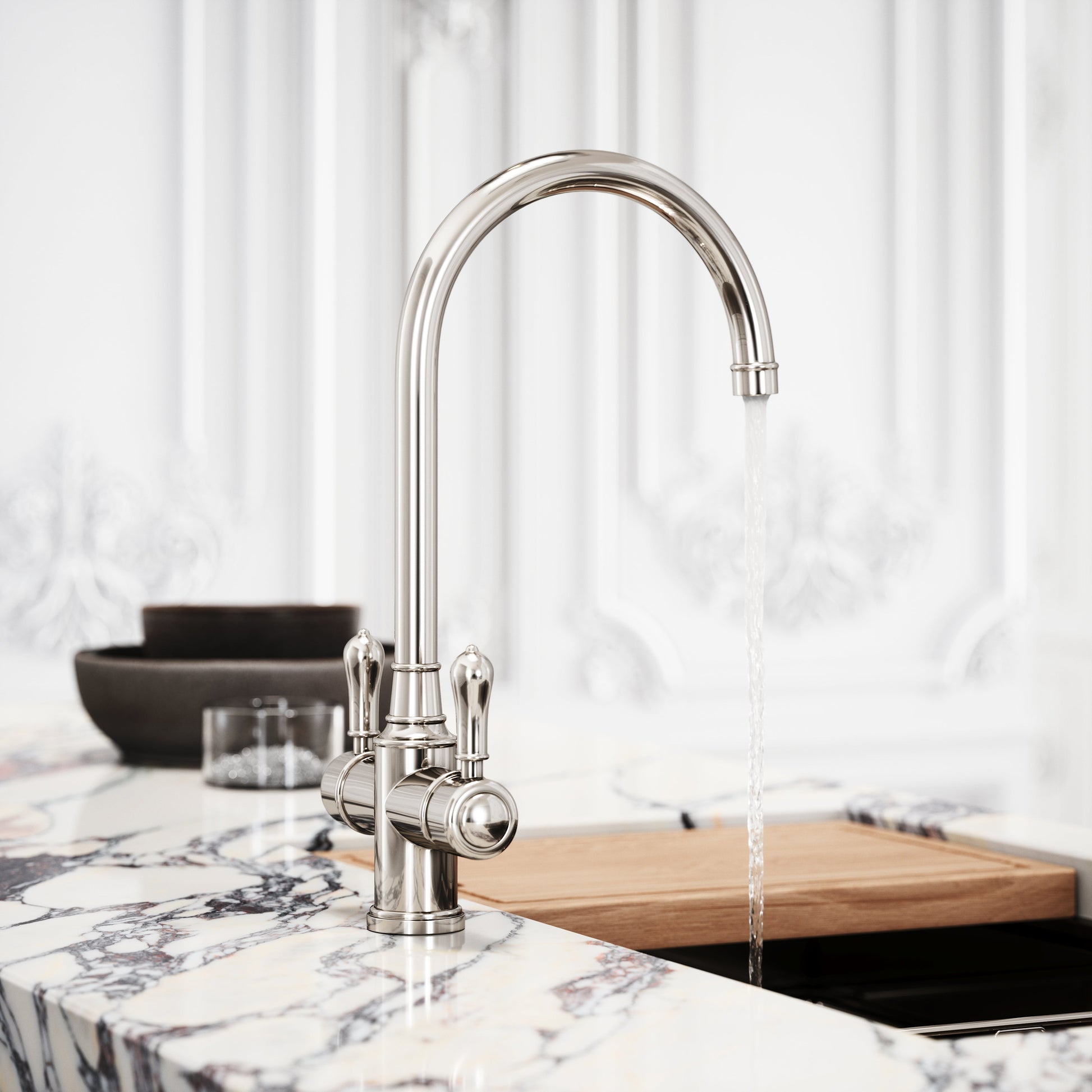 Filtrata Clarence Polished Nickel 4 in 1 Traditional Boiling Water Tap