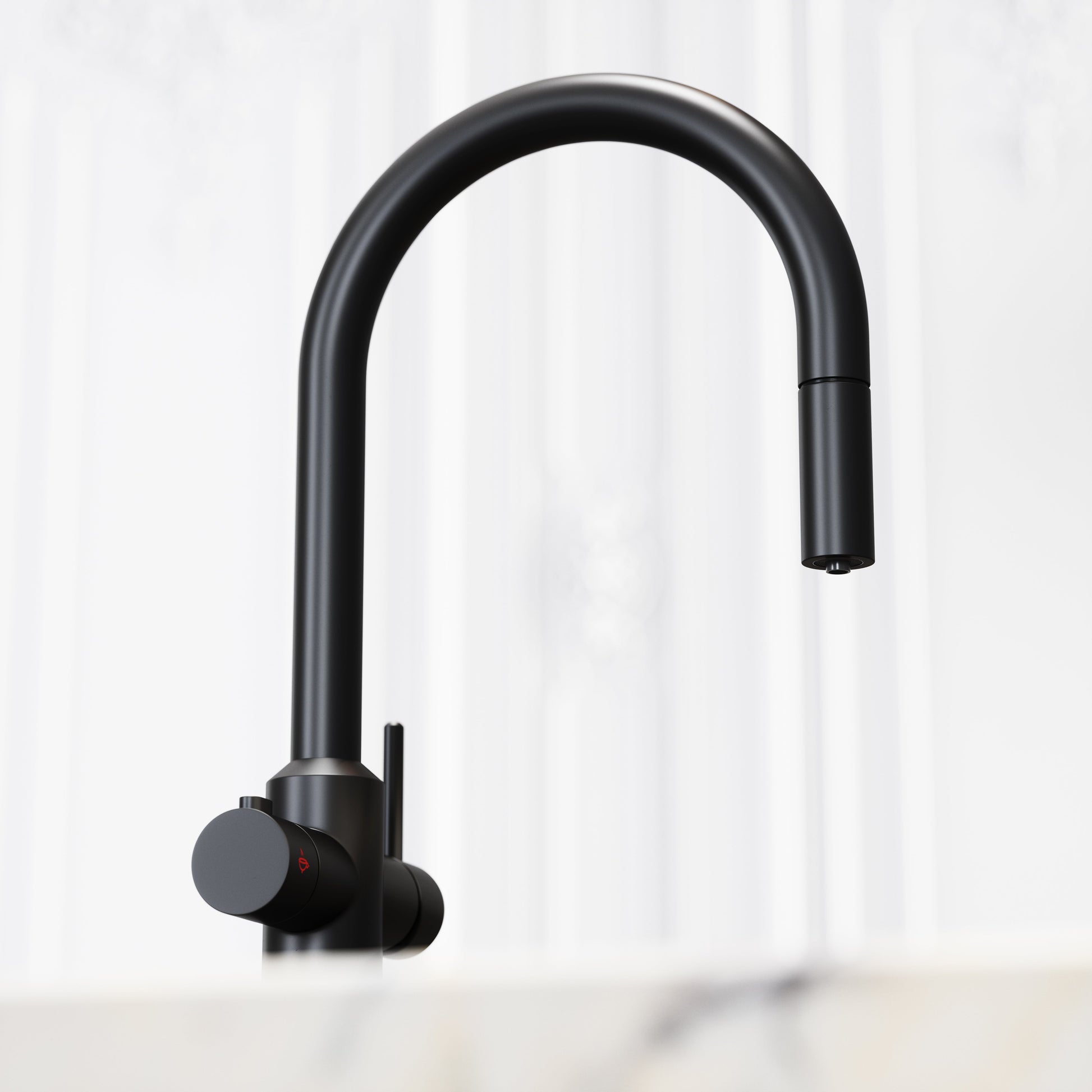Filtrata Filtro Matte Black 4 in 1 Pull-out Boiling Water Tap