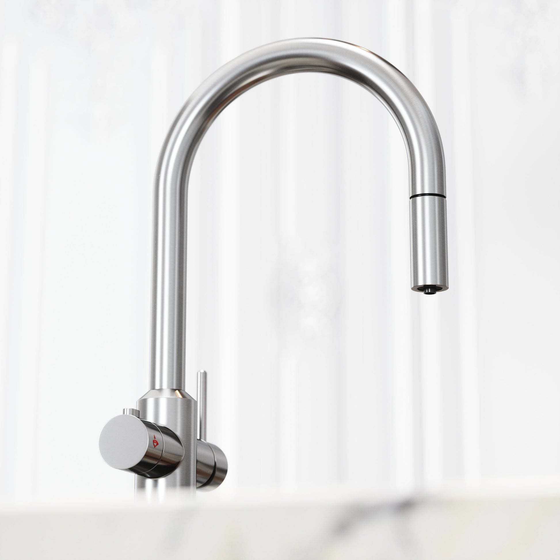 Filtrata Filtro Brushed Nickel 4 in 1 Pull-out Boiling Water Tap