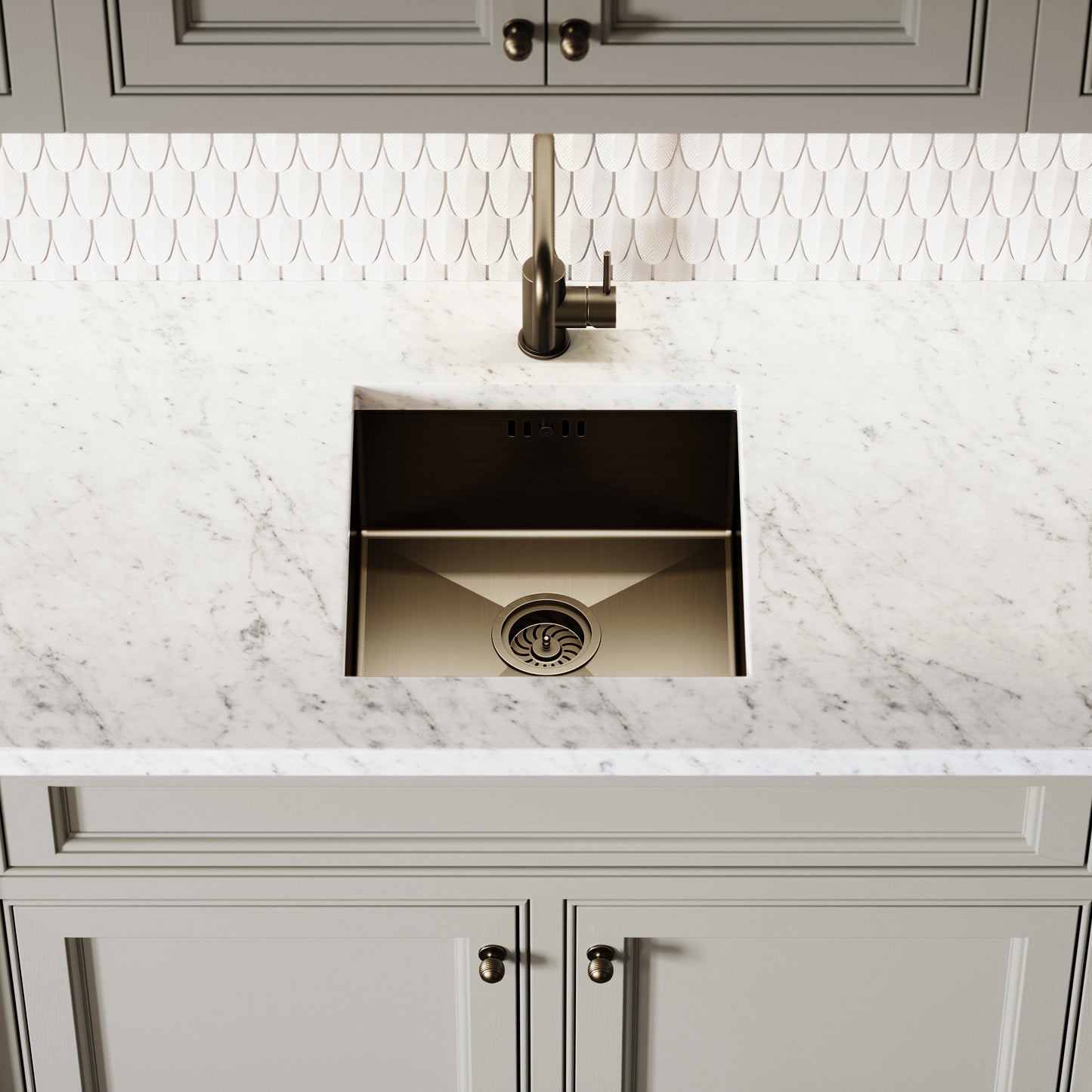 Flow Single Lever Kitchen Mixer Tap Brushed Bronze