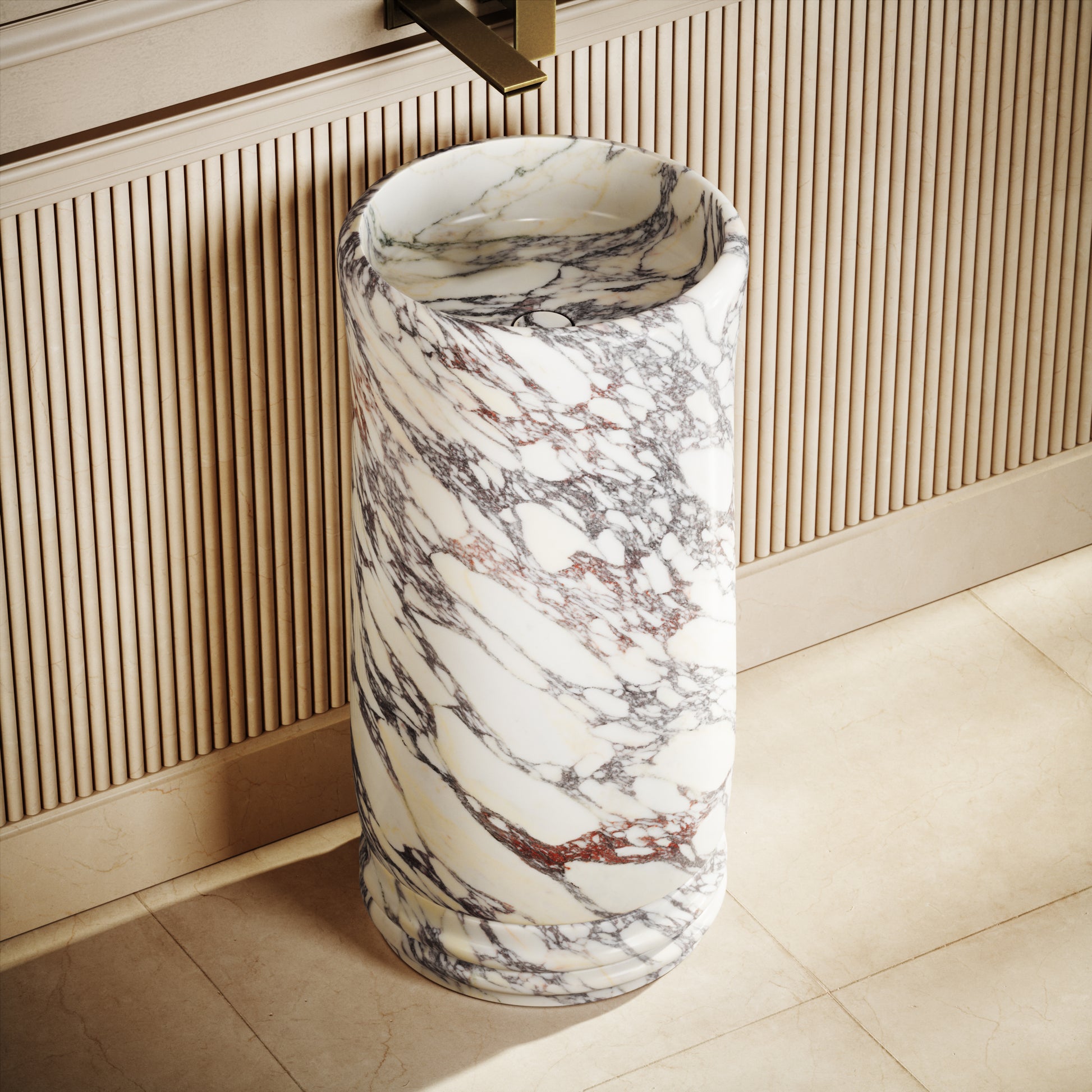 Grandeur Calacatta Viola Marble Freestanding Basin 400mm