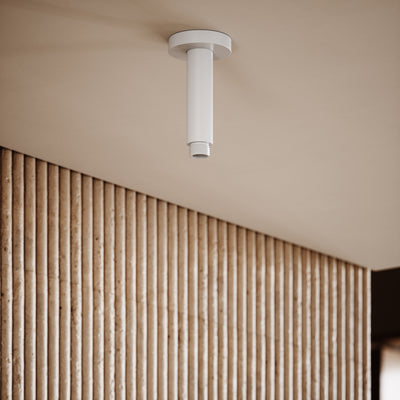 AcquaVita Matte White Ceiling Shower Arm 100mm