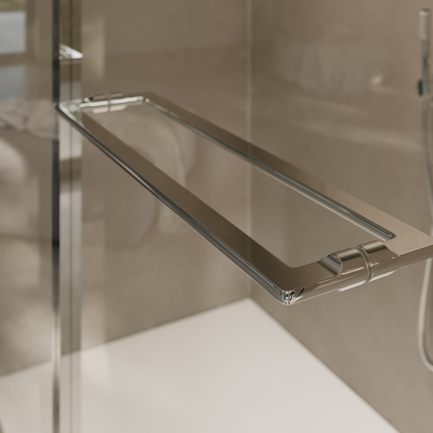 Nouveau Chrome Hinged Shower Door & Screen (All Sizes)