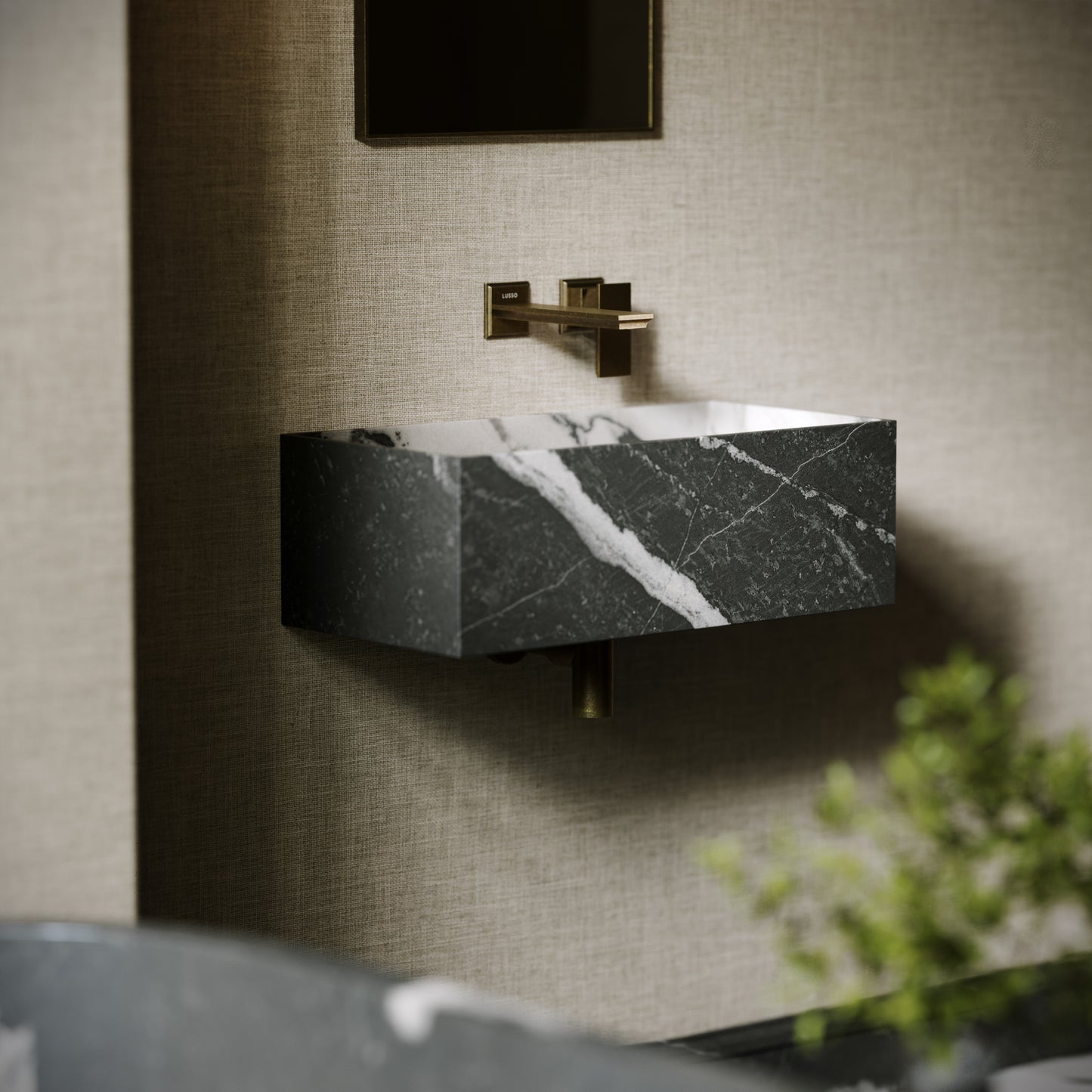 Tucci Panda Marble Wall Hung Basin 600mm