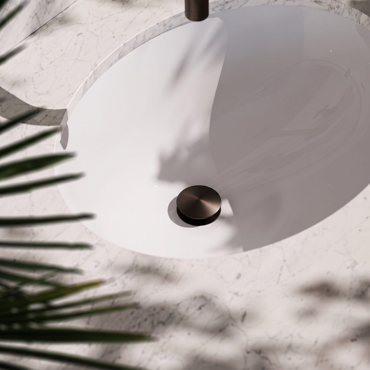 Luxe Deep Bronze Unslotted Click Clack Basin Waste