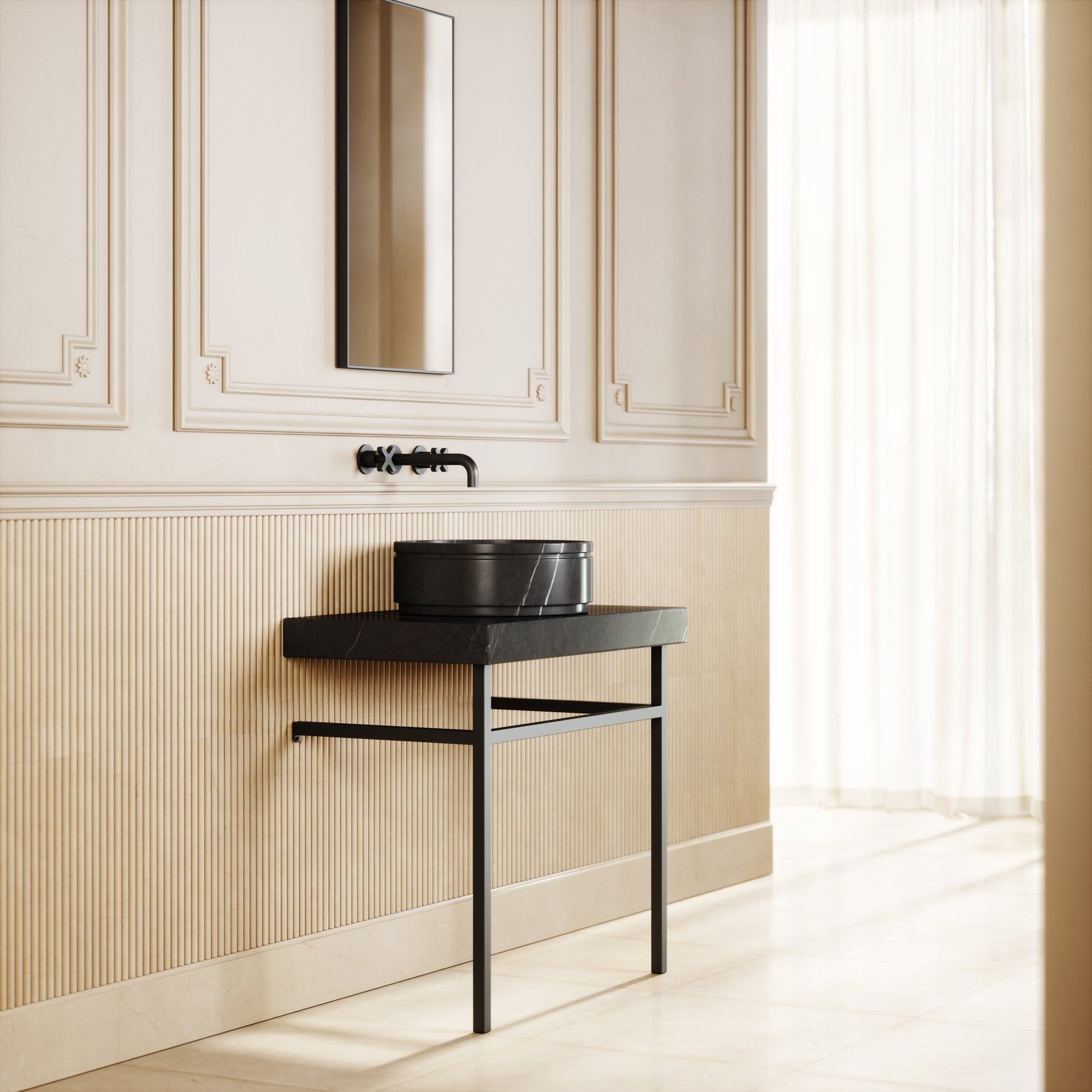 Vaso Pietra Grey Marble Countertop Basin 400mm