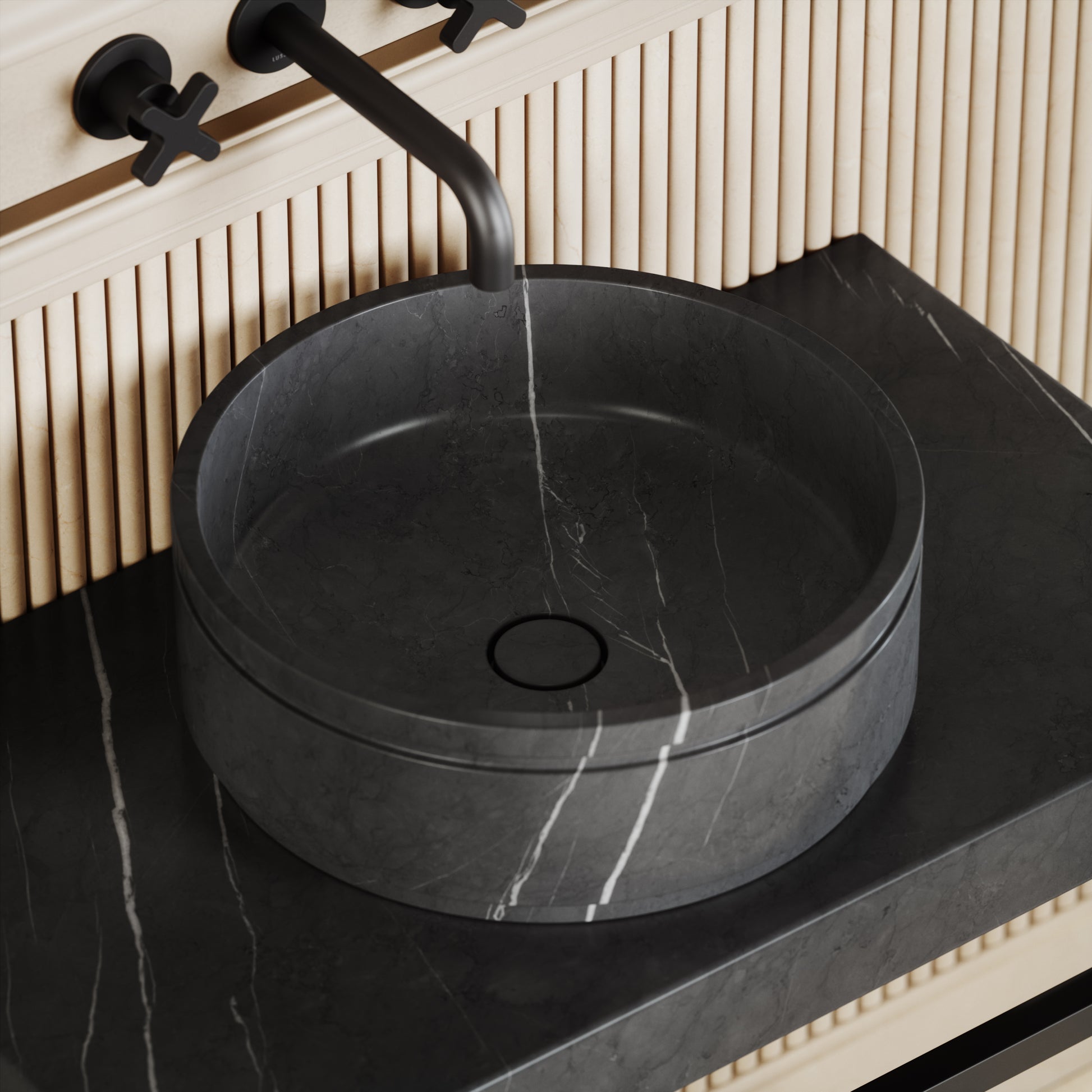 Vaso Pietra Grey Marble Countertop Basin 400mm