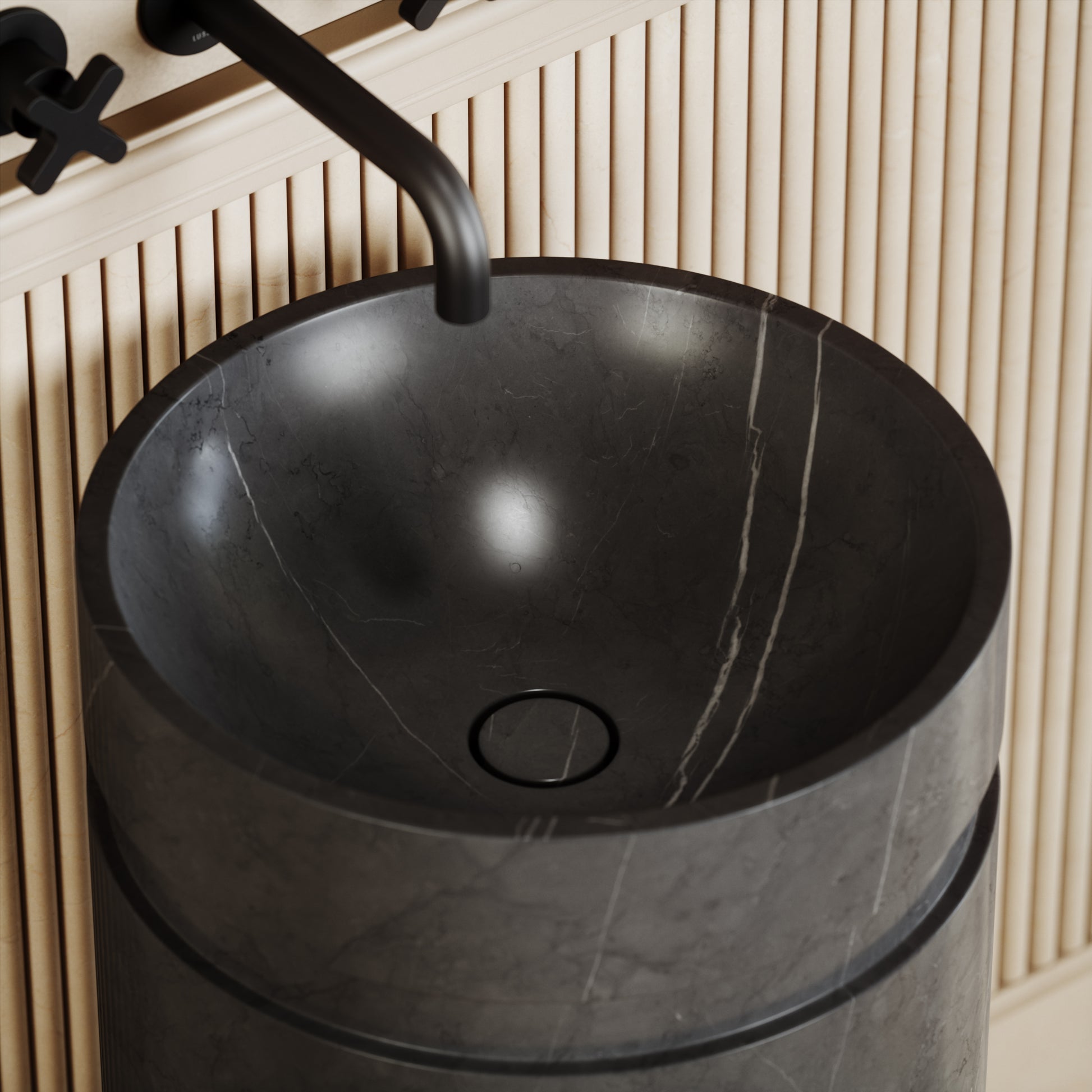 Vaso Pietra Grey Marble Freestanding Basin 400mm